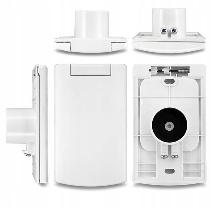 Vysavačová zásuvka DELUXE LONG obdélník - bílá  s nepřilnavým povrchem. Určeno pro centrální vysavače.